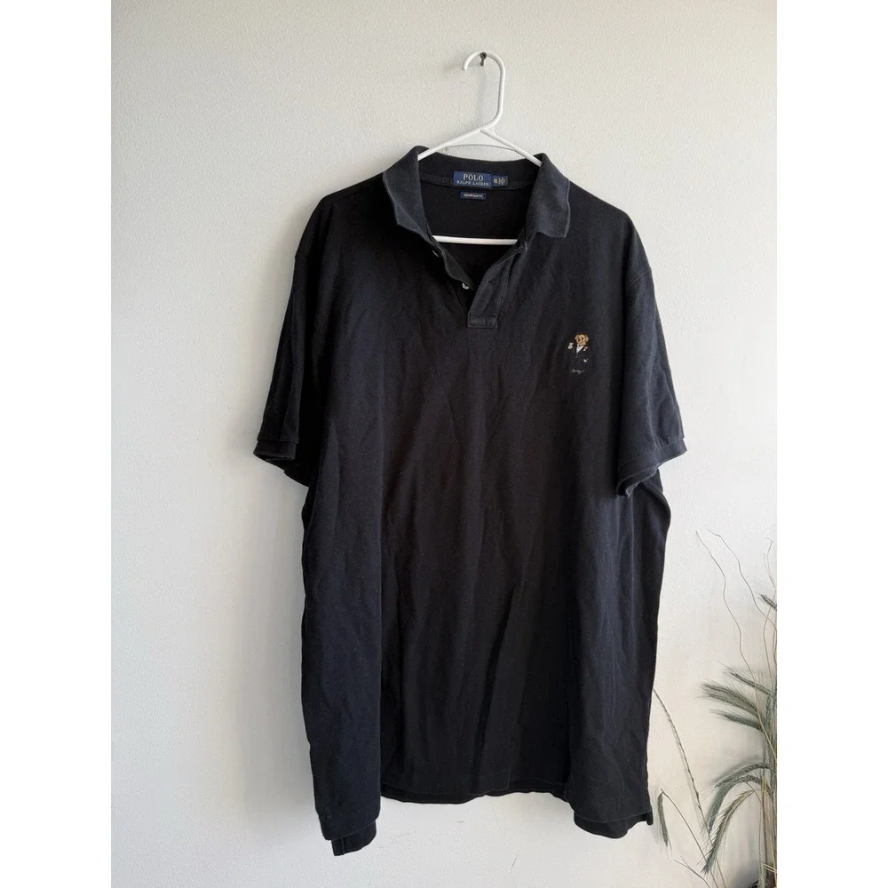 Polo Bear Ralph Lauren T Shirt Polo Small‎ Logo Men's Size XXL Black